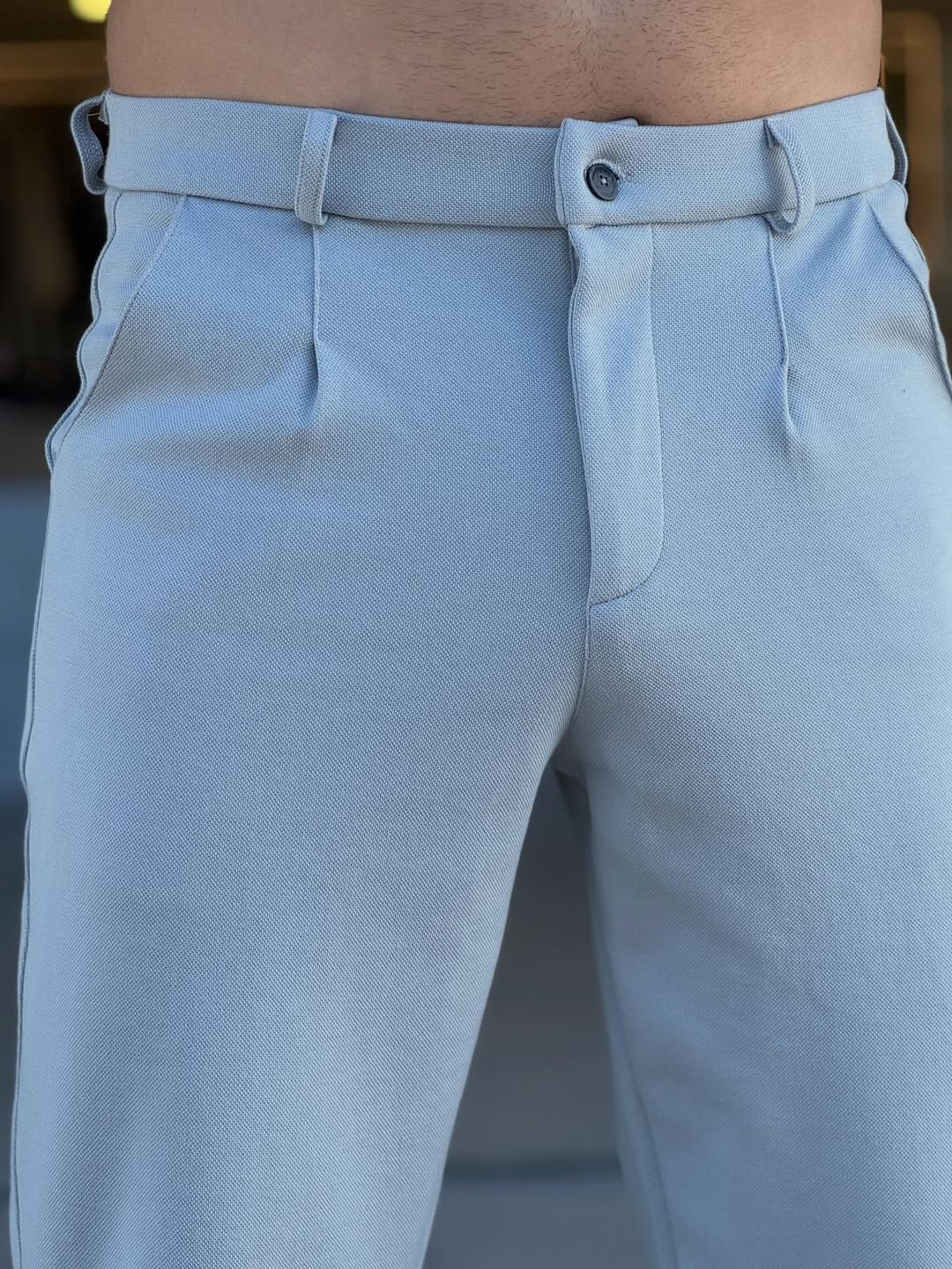 Premium Tailored Comfort Trousers Light Grey