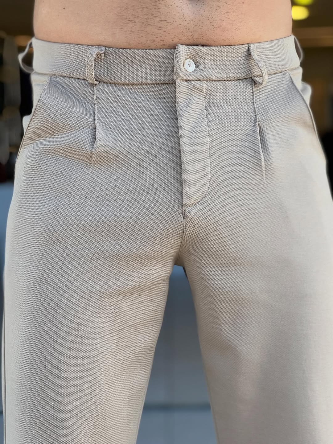 Premium Tailored Comfort Trousers Beige